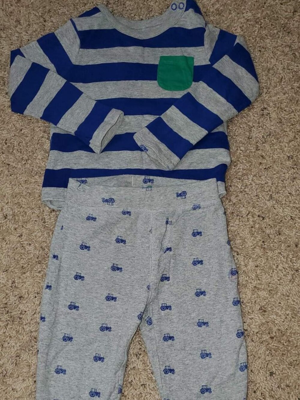 Baby Boden Farm Tractor Reversible Playset - Size 18-24. Boys top and pants